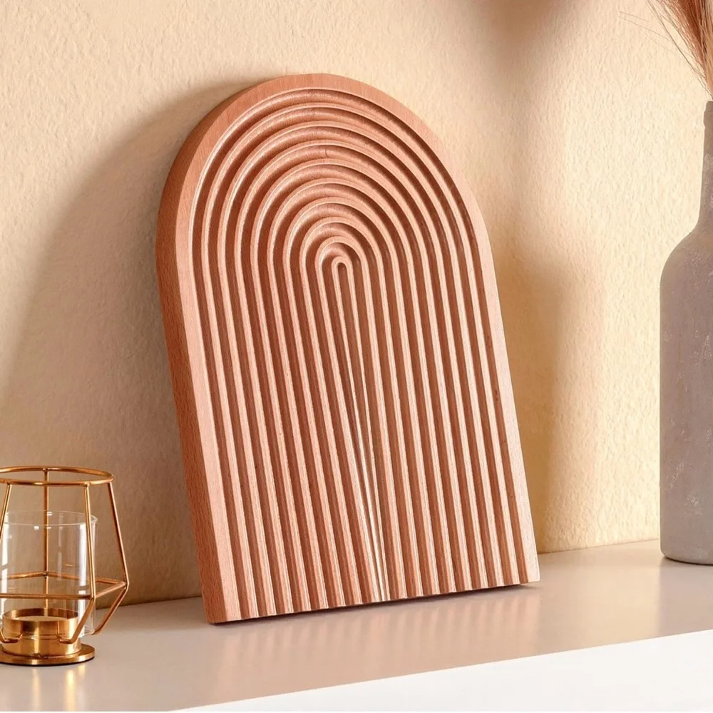 New Arch design tray wooden decorative servings tray cutting charcuterie board - Picture 6 of 13